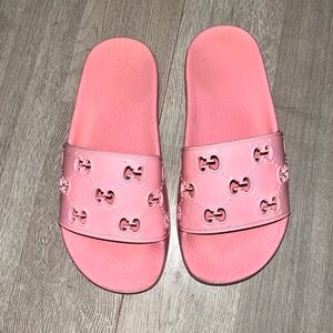 Gucci Pink Slide Sandals